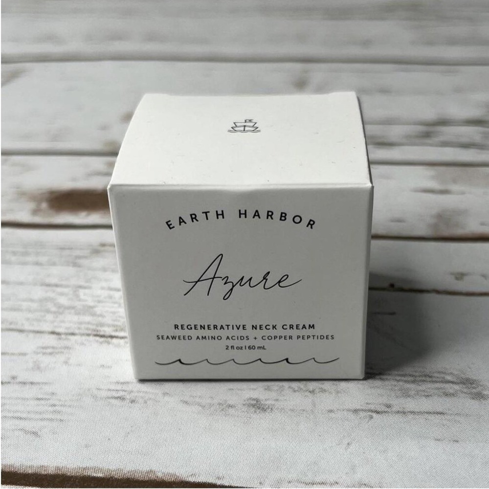 Earth Harbor Azure Regenerative Neck Cream‎ Seaweed Copper Peptides 2oz NIB